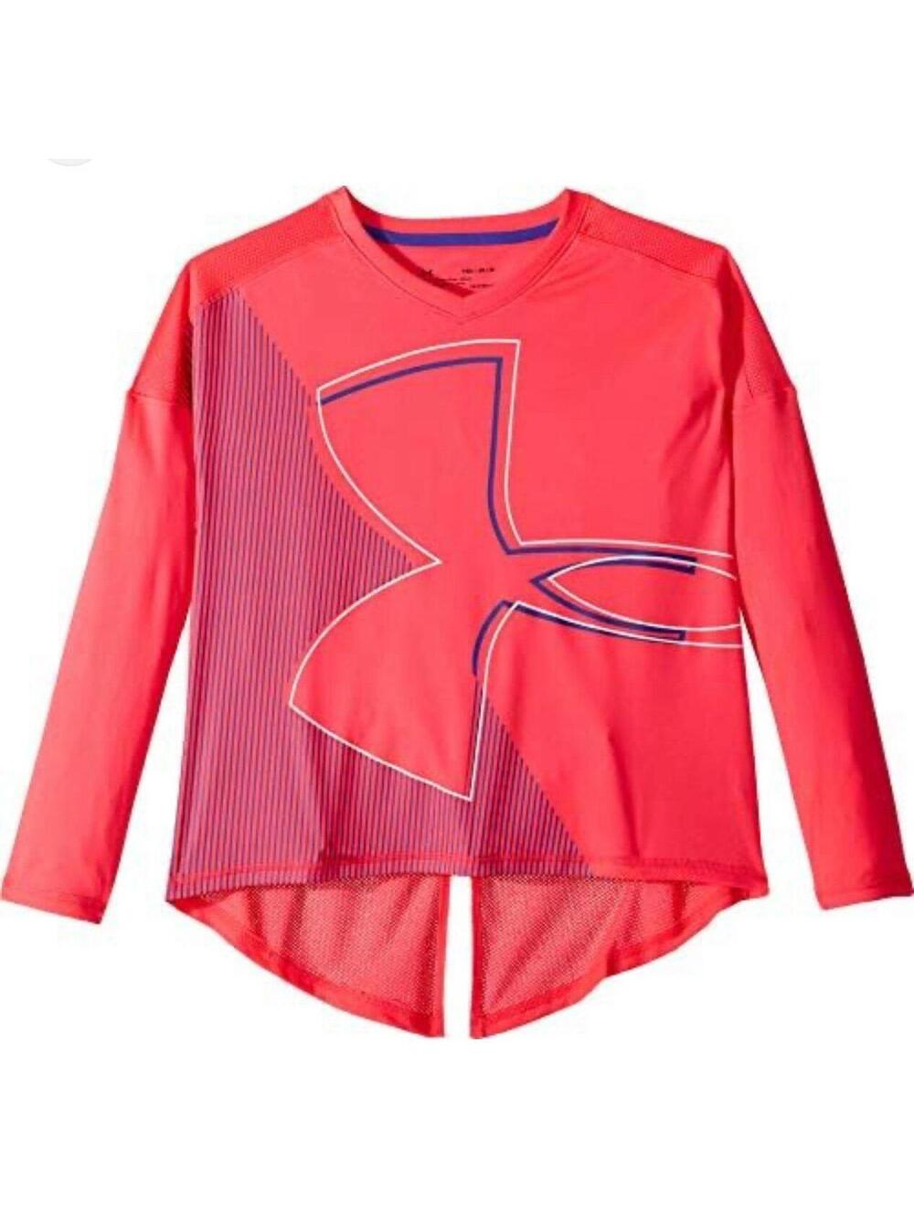NWT Under Armour Girls Hot Pink Heatgear Shirt sz YXL